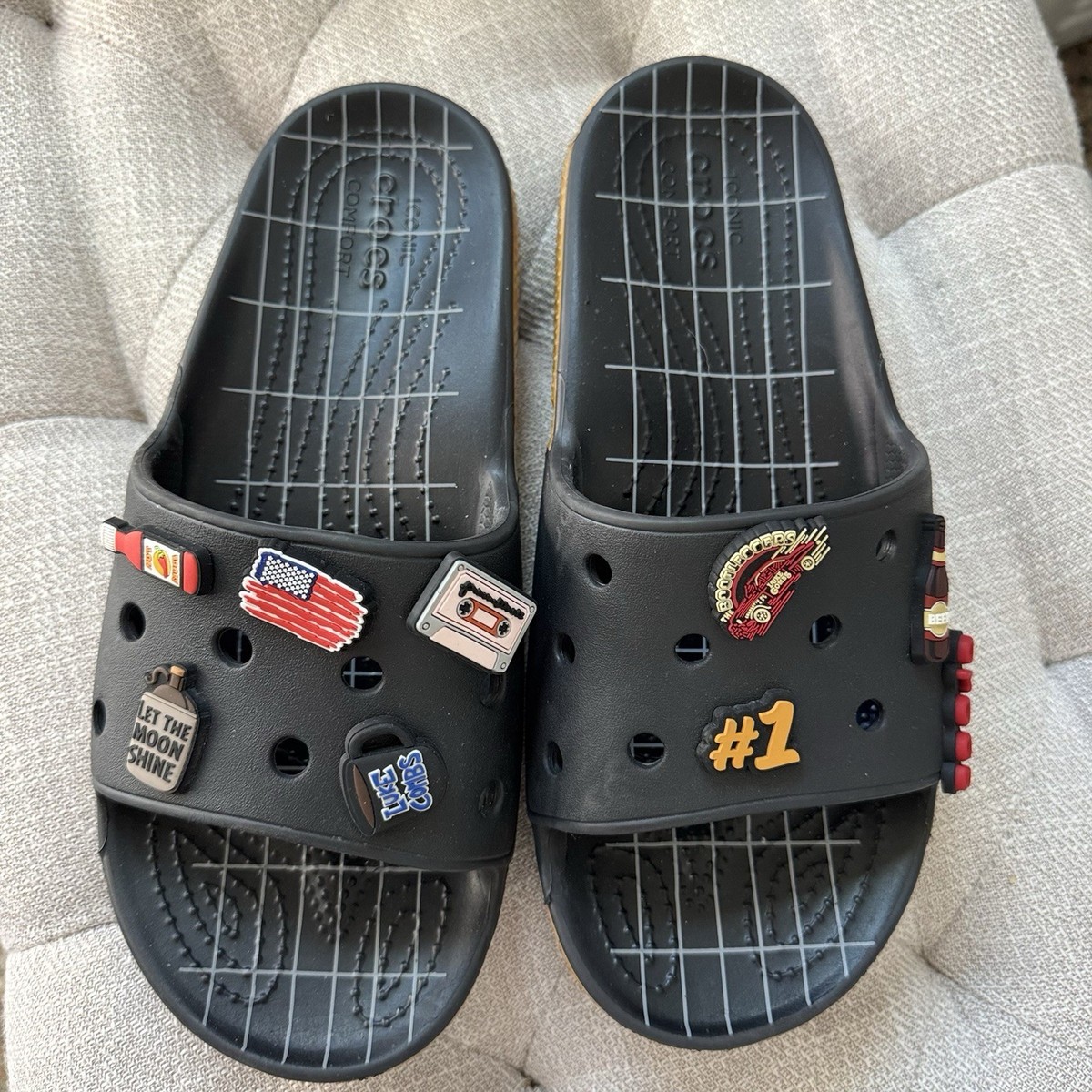LUKE COMBS X CROCS CLASSIC BOOTLEGGER SLIDE Men\'s 8 Womens Sz 10 Luke Combs Crocs Bootlegger Slide M6/W8 main image 4