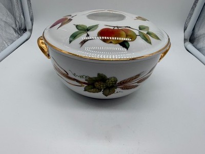 Royal Worcester Evesham Gold Pattern Round Covered Casserole Dish
