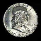 1961-D Franklin Half Dollar 90% Silver Uncirculated Brilliant Luster High Grade