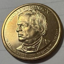 Andrew Johnson 1 Dollar Commemorative Coin US Liberty Silver Collectible