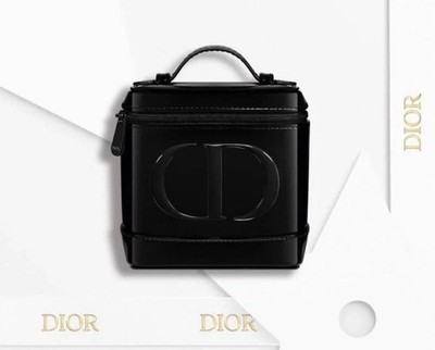 DIOR Beauty Black Top Handle Vanity Case Makeup Pouch NIB | eBay