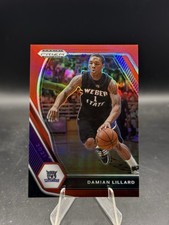 2021-22 Panini Prizm Draft Picks Basketball Red Damian Lillard #83 /299