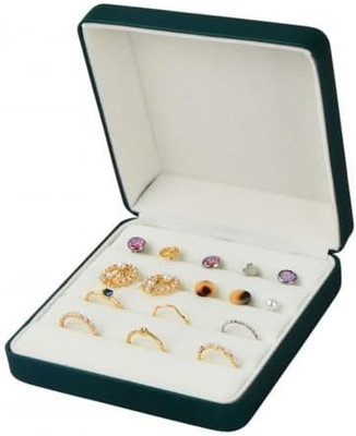 Schmuck Ring Organizer Box, Blau Ring Aufbewahrungsbox Schmuckkästchen für Reise