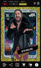 Seth Rollins - Gold Interstellar 50cc - Topps Slam WWE Cosmic Chrome 25