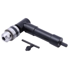 Aluminium Head Right Angle Drill Attachment 90 Degree Chuck Key Handle Adapter