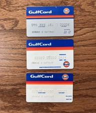 Vintage Gulf Gas Credit Cards - Lot of 3