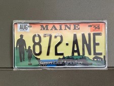 Targa metallica auto americana immatricolazione Maine 15 x 30 cm