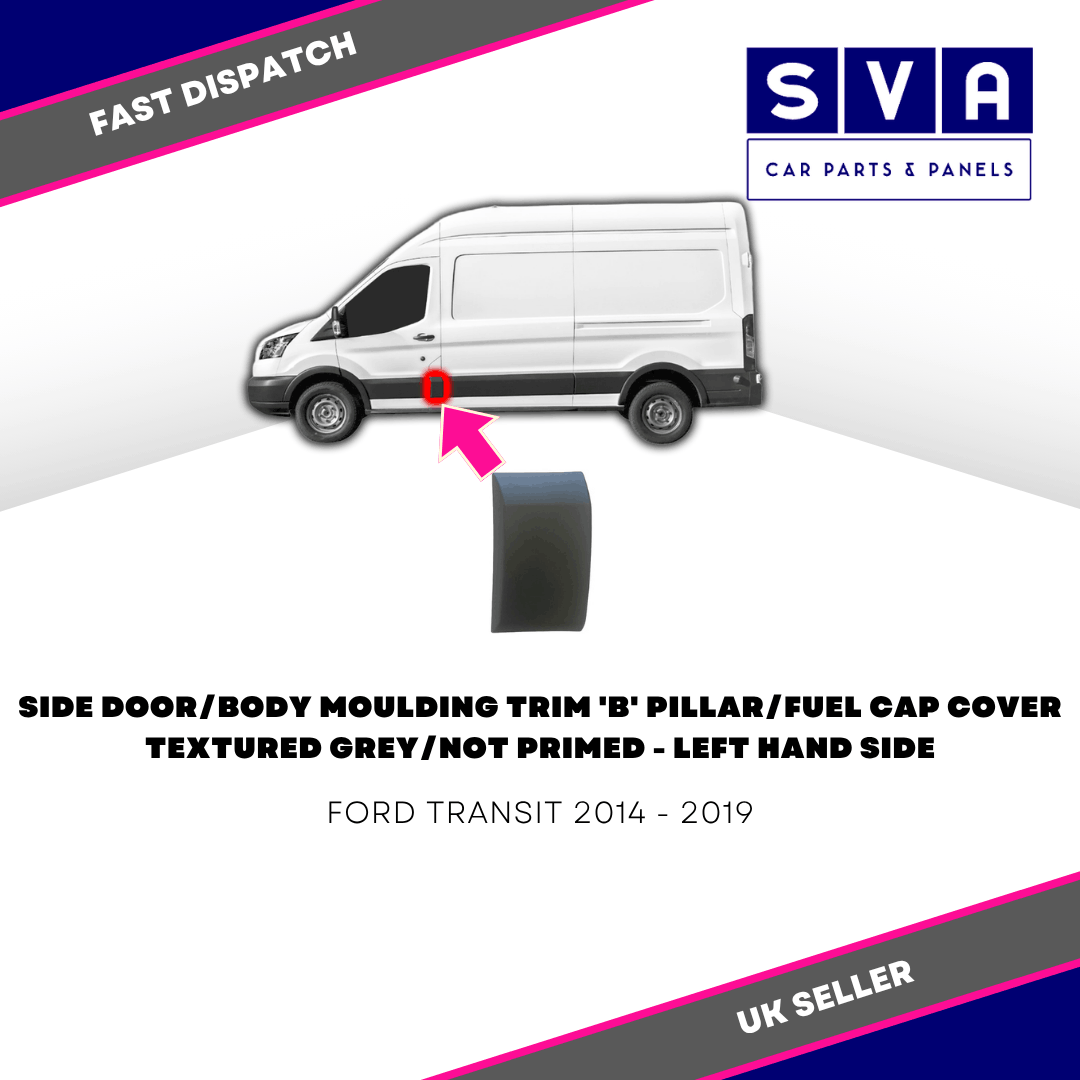 FORD TRANSIT 2014 - 2019 SIDE DOOR/BODY MOULDING TRIM 'B' PILLAR COVER GREY LEFT