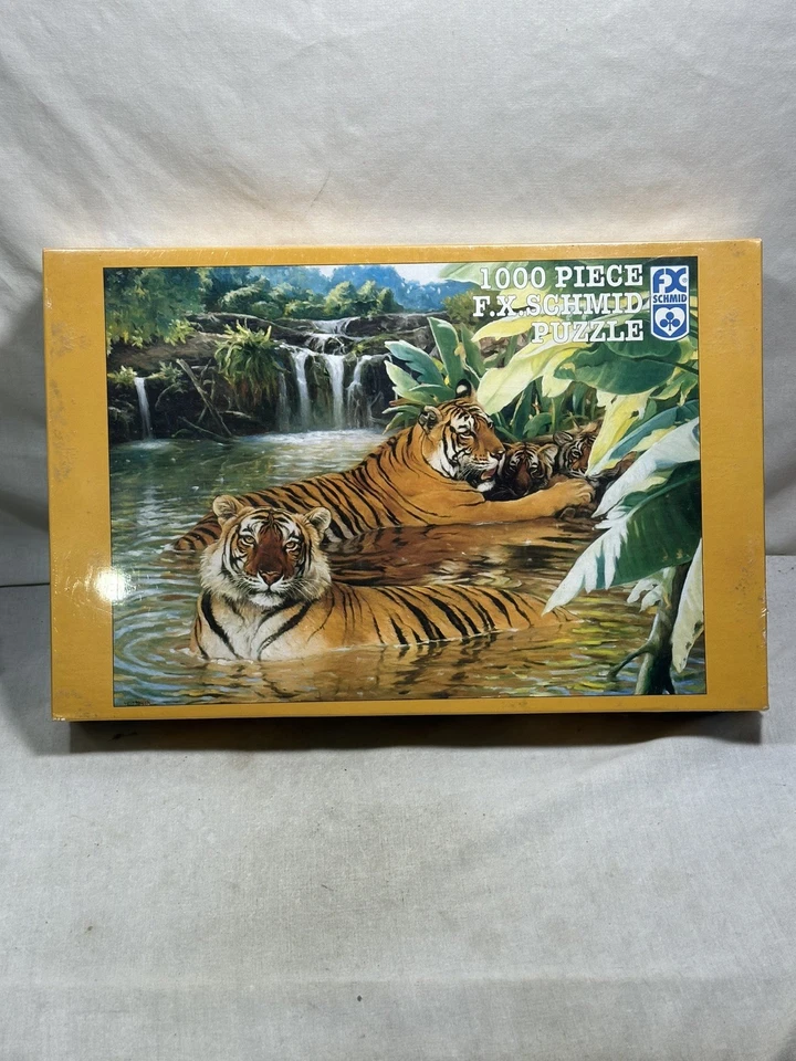 BRAND NEW & SEALED~ F.X. SCHMID ~FAMILY AFFAIR ~TIGERS ~1000 PC PUZZLE~ 20 X 27 - Image 2 of 4