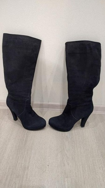 Women Carlo Pazolini Boots Black Suede 37 #10Y4