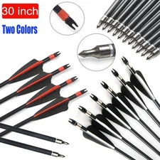 30 inch Fiberglass Arrows Archery SP500 OD 8mm For Compound/Recurve Bow Hunting