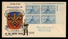 DR WHO 1953 FDC NATIONAL GUARD PLATE BLOCK FLUEGEL CACHET #1017 M80065