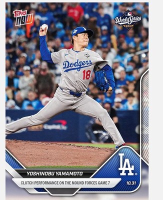 ヴァイスシュヴァルツ yamamoto Yoshinobu Yamamoto 2025 MLB TOPPS NOW 916 World Series WIN Presale