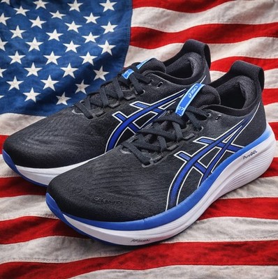 Asics Gel NIMBUS 27 BLACK/BLUE/WHITE Running Shoe SAMPLE [1011B958