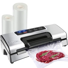 Precision Vacuum Machine,Pro Food Sealer with Built-in Cutter and Bag Storage...