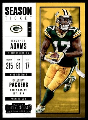 2017 Panini Contenders Davante Adams Green Bay Packers #33