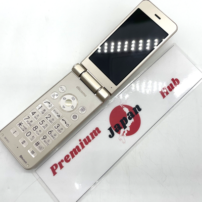 SH-01J AQUOS ケータイ ゴールド　新品 Sharp AQUOS Keitai SH-01J Gold Flip Phone Unlocked SIM Free Used