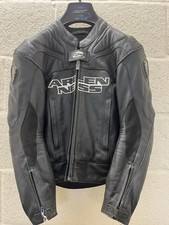 Giacca da moto Arlen Ness 5080 in pelle nera 36" petto XXS