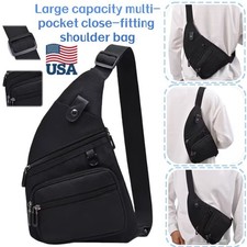 Anti Theft Travel Bag Multi-pocket Chest Bag Large Capacity Crossbody Shoulder B
