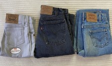 Vtg Levi  s Denim Jeans Lot Of 3 Mixed Small Youth Sizes Made In USA 501