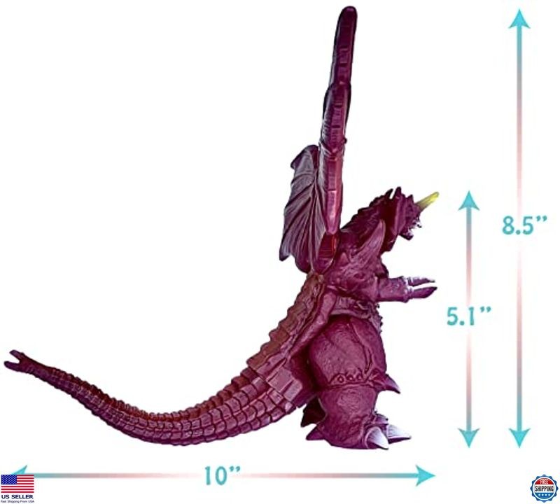 Destroyah vs Godzilla Action Figures, Movable Joints, Soft Vinyl, Travel Bag