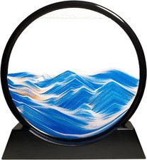 12" Moving Sand Art Picture Ocean Decor - 3D Deep Sea Sandscape Liquid Motion, R