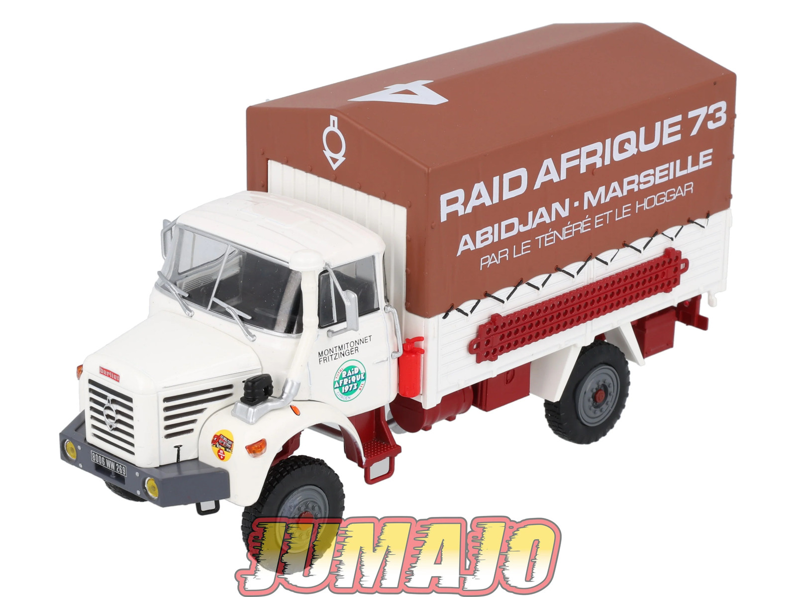 BER48 Berliet L64 8R 4x4 IXO Hachette 1/43 camion miniature Cabine M3 Raid Afrique