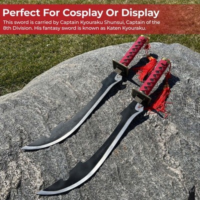 Japanese Scimitar Anime Kyouraku Shunsui Twin Sword Set for