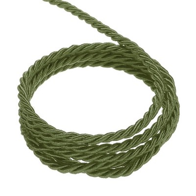 Twisted Cord Trim, 22 Yard 3mm 3-Ply Twine Braided Rope Thread,Olive Green