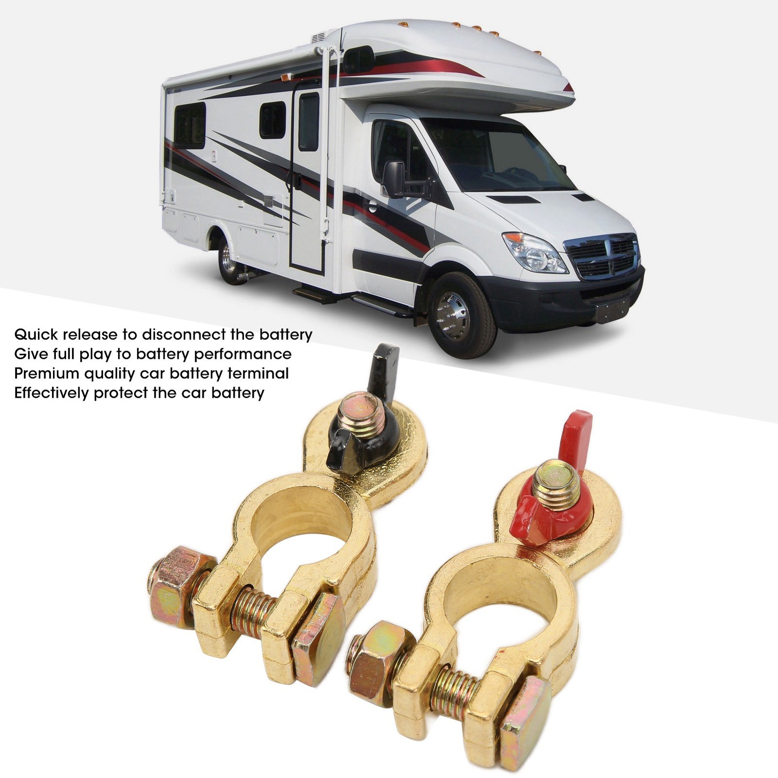 °Car Terminal Connector Pure Copper Car Battery Pile Head Terminal Connector.