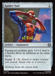 Spider-Suit 176/308 Uncommon Foil Marvel's Spider-Man Magic: The Gathering
