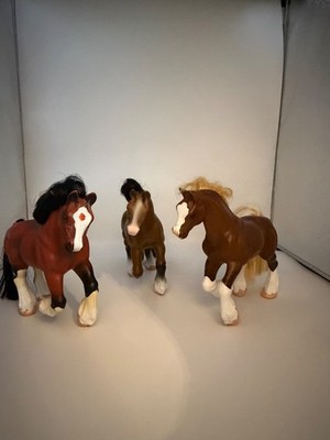Grand Champion Clydesdale Horses Set of 3 in Very Good Condition