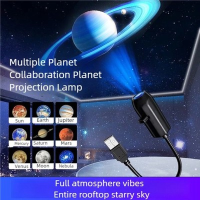 Multifunctional Projection Light 360 Degree Rotating Atmospheres Night Lamp