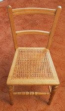Beech Cane Seated Chair Antique Original Kitchen Dining