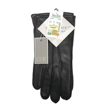 Vintage Pair of Mens 3M Thinsulate Black Leather Gloves Size Large