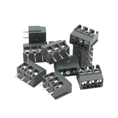 10x PTR AK100/3DS-5.0-V Leiterplattenklemme, 3-polig, anreihbar, RM5, grau