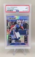 2024 Panini Contenders James Cook Conference Ticket Silver Foil /99 PSA 9 Bills