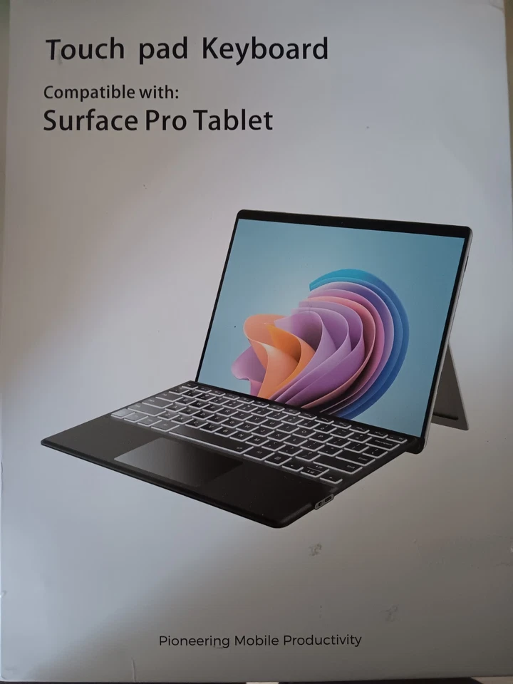 Type Cover For Microsoft Surface Pro 7 6 5 4 3 Slim Wireless Bluetooth Keyboard - Image 2 of 4