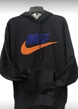 Nike Logo Fleece Pullover Hoodie Men's Size Small Black FN3104-010 NWT