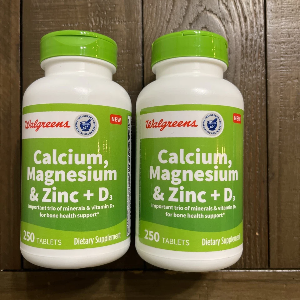 2X Calcium, Magnesium, Zinc +Vitamin D3- 250 Tables Each = 500 Tablets Exp-3/28 - Image 2 of 4
