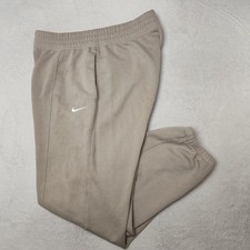 Nike Jogger Pants Womens Medium Beige Essential Fleece Elastic Waist BV4089
