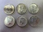Lot of 6 - 1964 Kennedy Half Dollars
