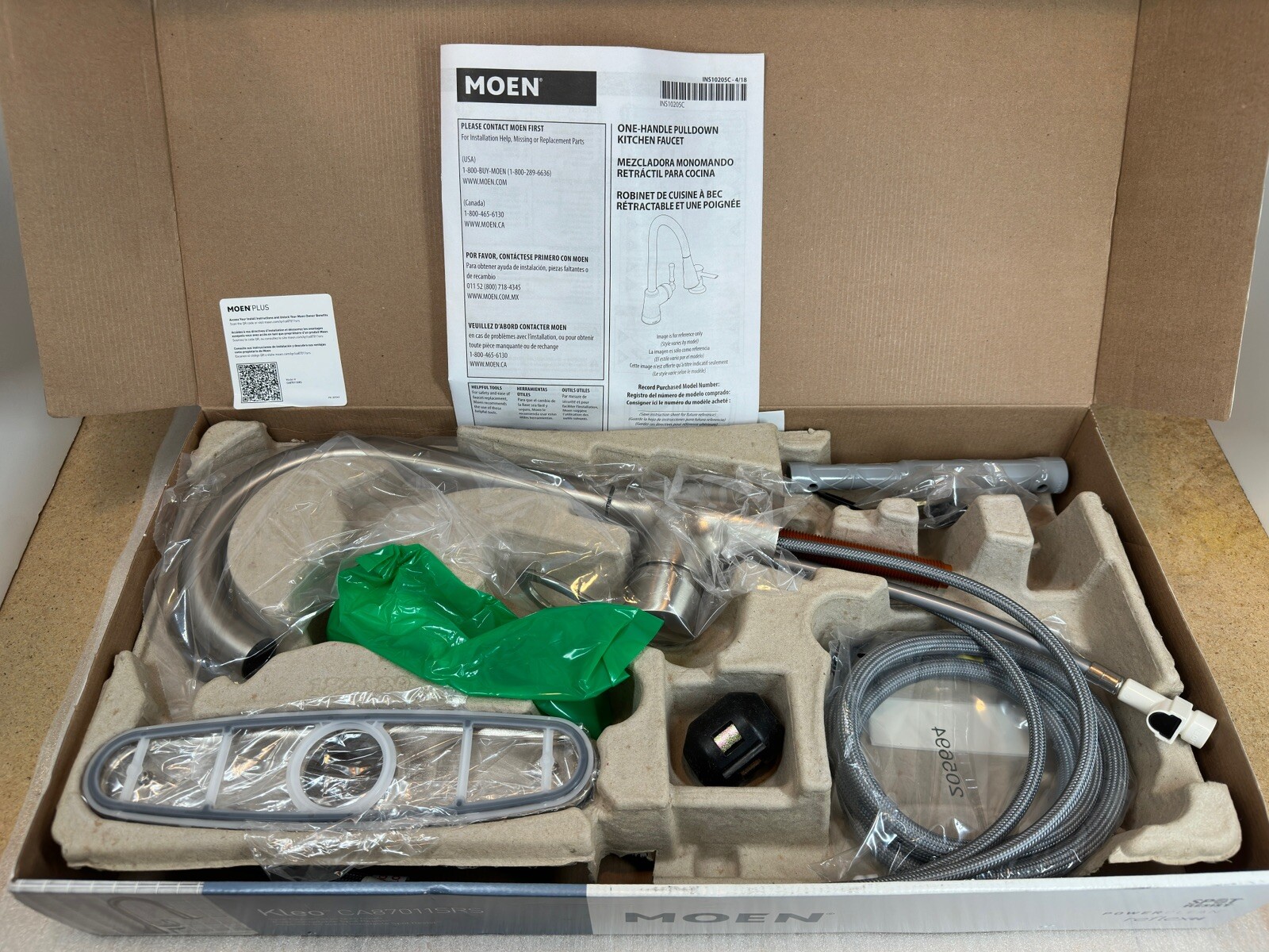 Moen CA87011SRS Kleo Spot Resist Stainless OneHandle Pulldown Kitchen