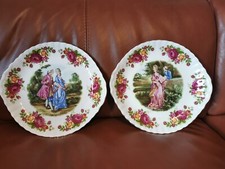 Albany Fine Bone China English Couple Cake Plates Decorative