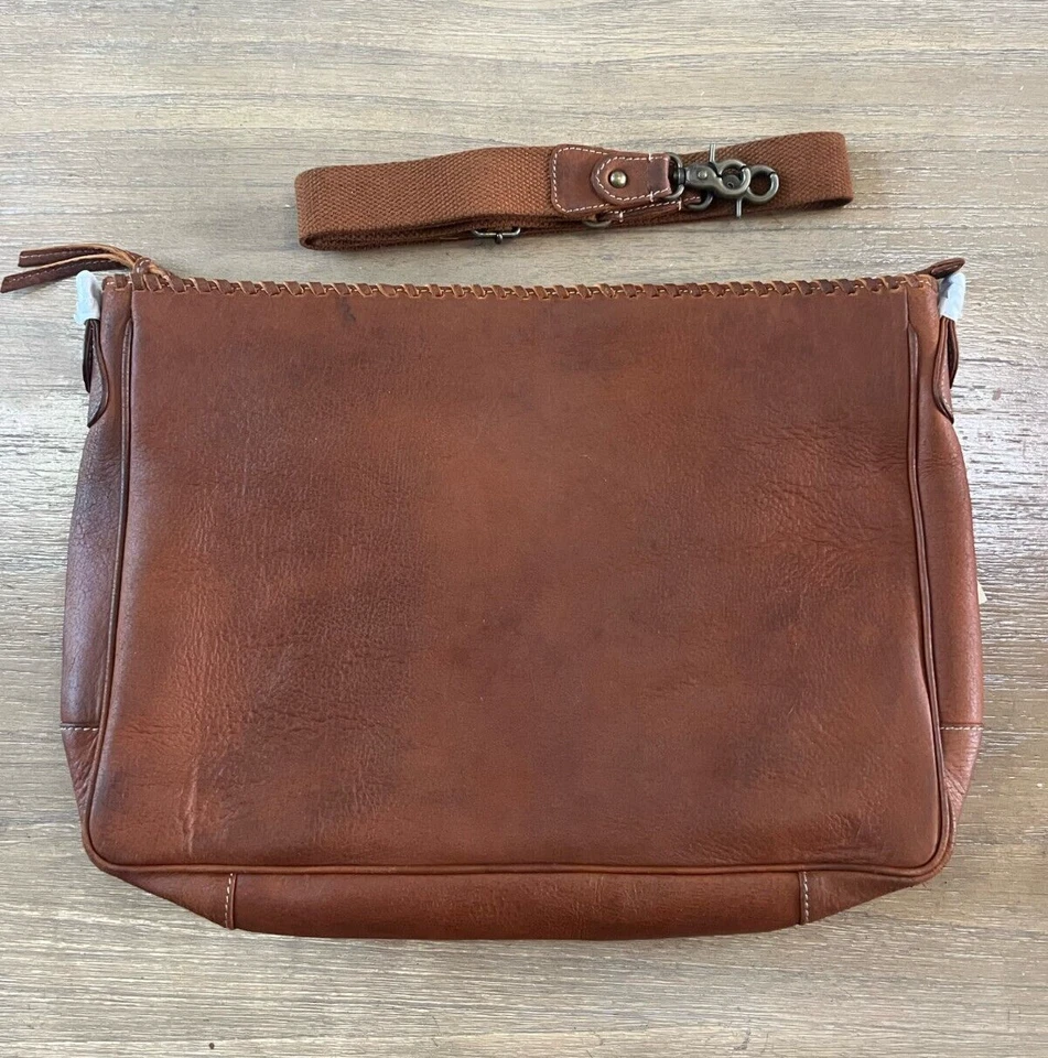 Autêntica bolsa carteiro de couro Scully - Imagem 3 de 4