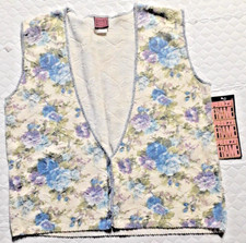 Freeze Frame Vest XL 18 Floral Girl Teen Small Adult Sears Cot/Poly Vintage Mall