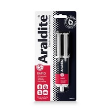 6 x Araldite Epoxy Rapid 24ml Syringe Strong Adhesive Glue