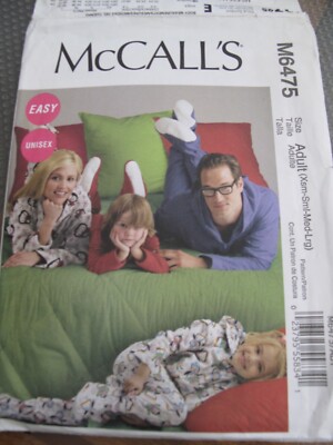 McCall's Pattern M 6475 Size: XS,S,M,L Sleep Jumpsuit & Booties Costume