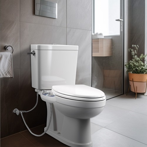 Bidet Fresh Water Spray Kit Non Electric Toilet Seat Attachment Pressure Control - Picture 6 of 7