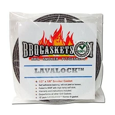 1/2" x 1/8" LavaLock High Temp BBQ Gasket Smoker Seal for Nomex Door Lid, Sel...